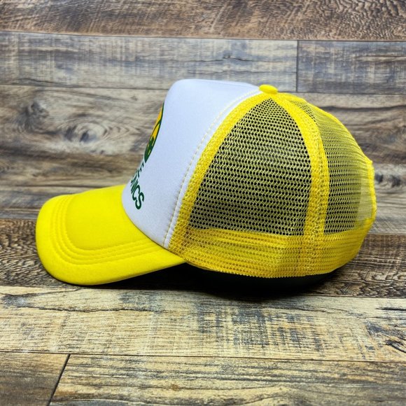 Seattle Supersonics Mens Trucker Hat Yellow Snapback 1975 Logo Basketball Cap - Picture 4 of 8